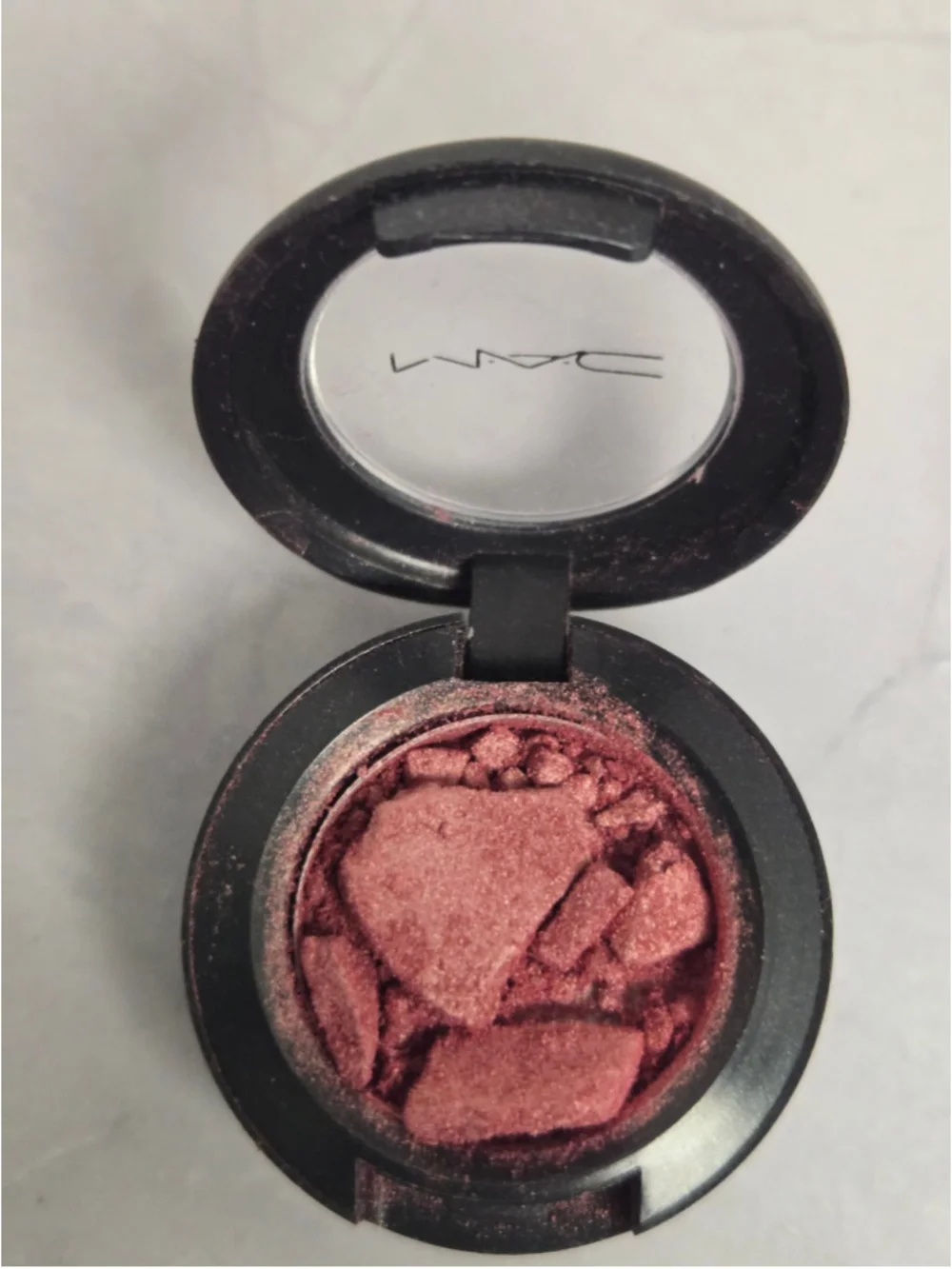 MAC Cosmetics brand Eyeshadow in the Shade In Living Pink.